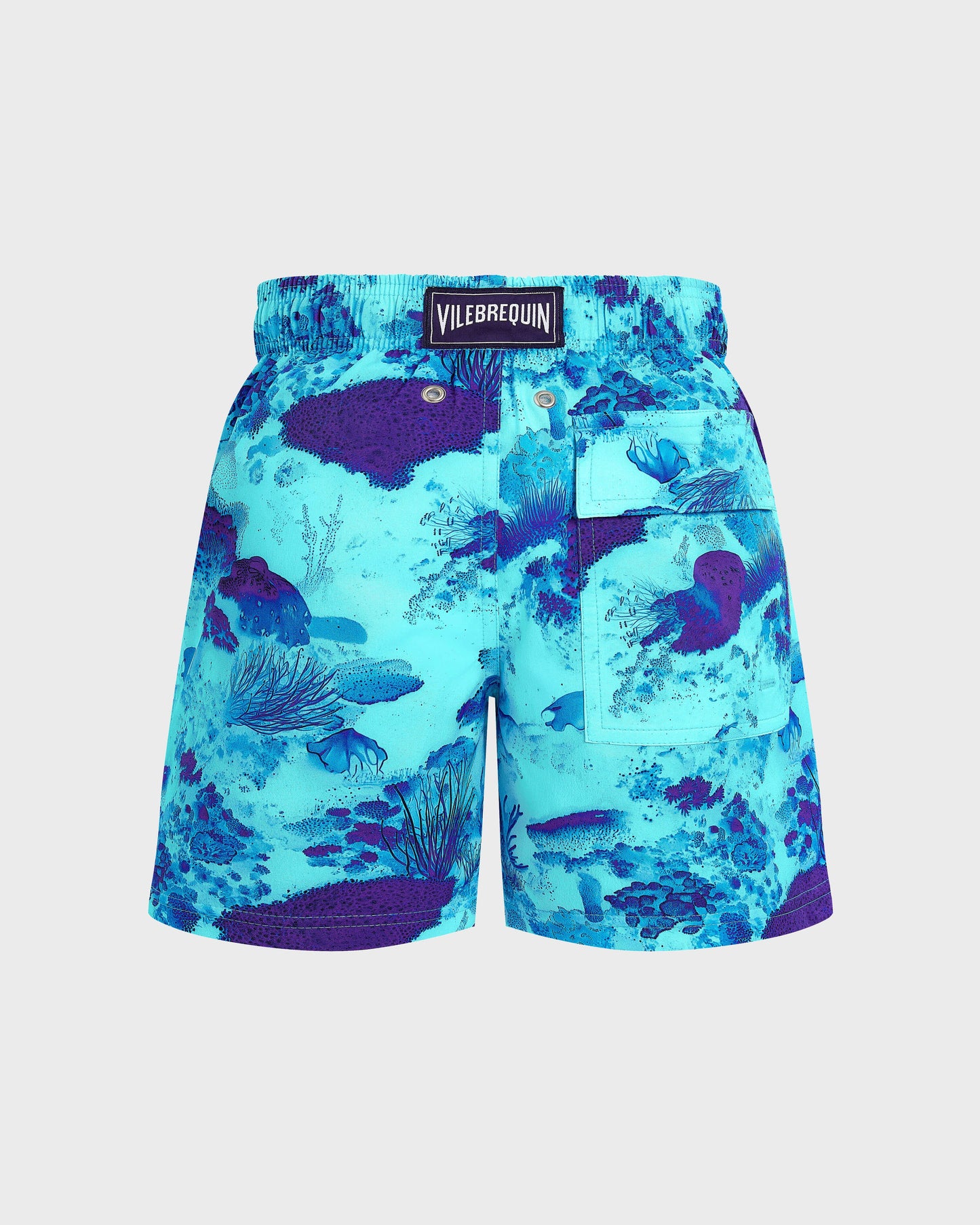 Vilebrequin Boys Boys Stretch Swim Trunks Coral Reef - Blue Oxygene