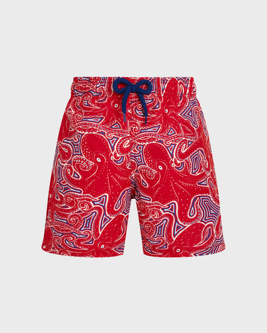 Vilebrequin Boys Boys Swim Trunks Hypnoctopus - Poppy red