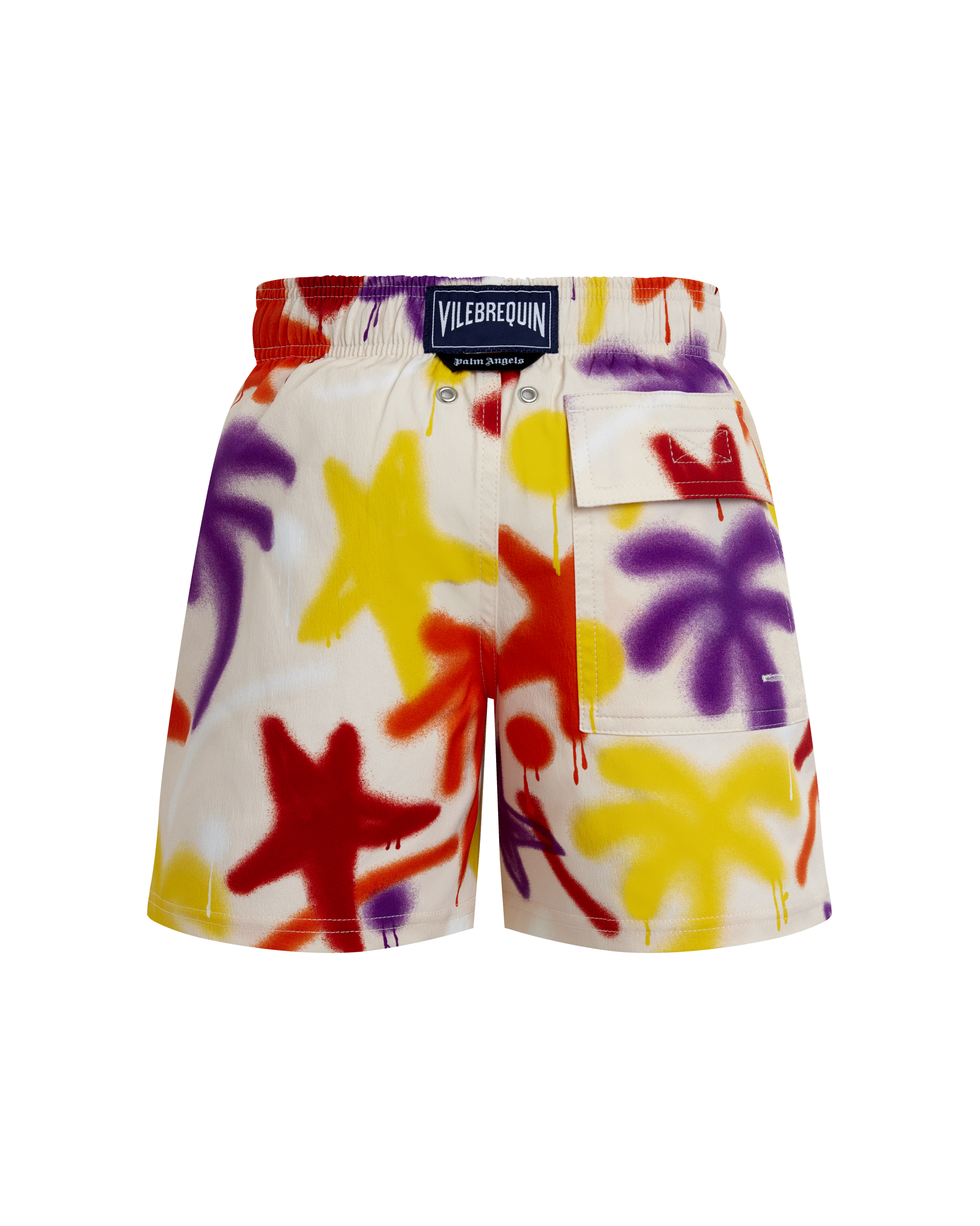 Vilebrequin Boys Boys Stretch Swim Shorts Spray Paint - VBQ x Palm Angels