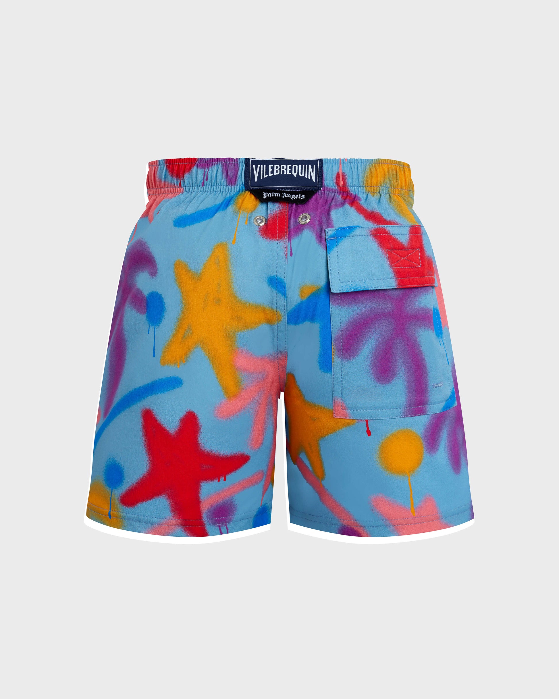 Vilebrequin Boys Boys Stretch Swim Shorts Spray Paint - VBQ x Palm Angels
