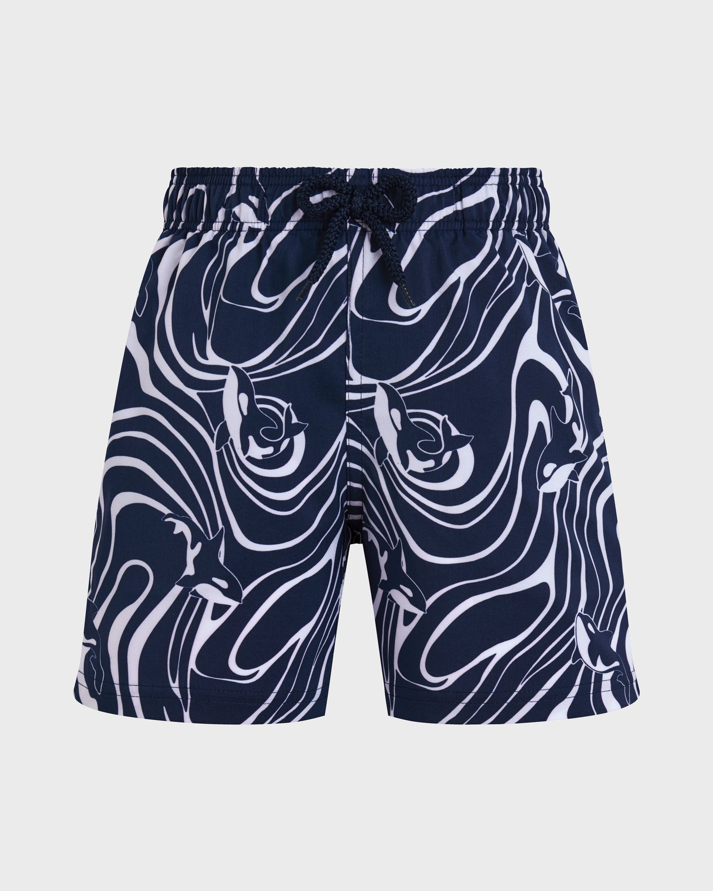 Vilebrequin Boys Boys Stretch Swim Shorts Orcas - Blue Navy