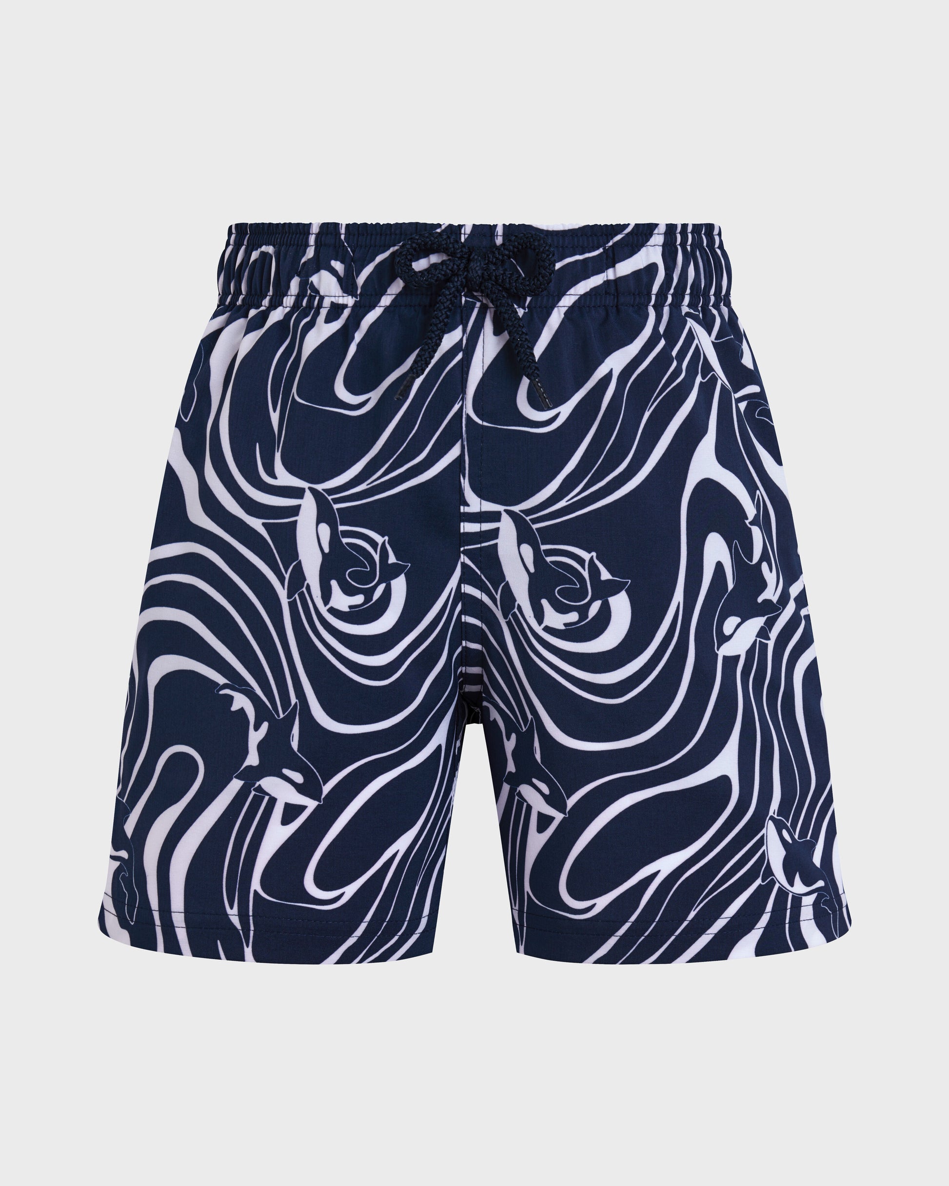 Vilebrequin Boys Boys Stretch Swim Shorts Orcas - Blue Navy
