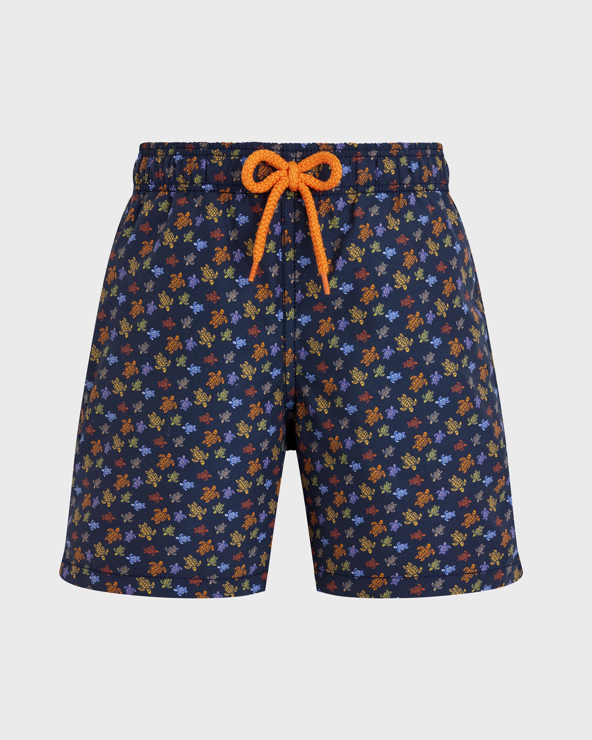 Vilebrequin Boys Boys Swim Shorts Micro Ronde Des Tortues - Orange Vitamin