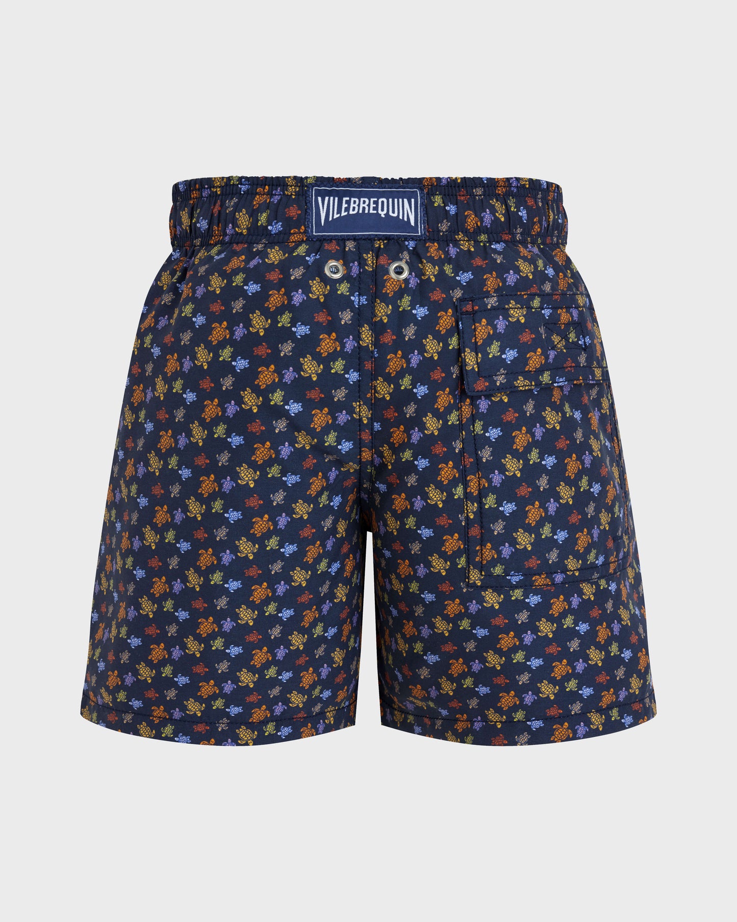 Vilebrequin Boys Boys Swim Shorts Micro Ronde Des Tortues - Orange Vitamin