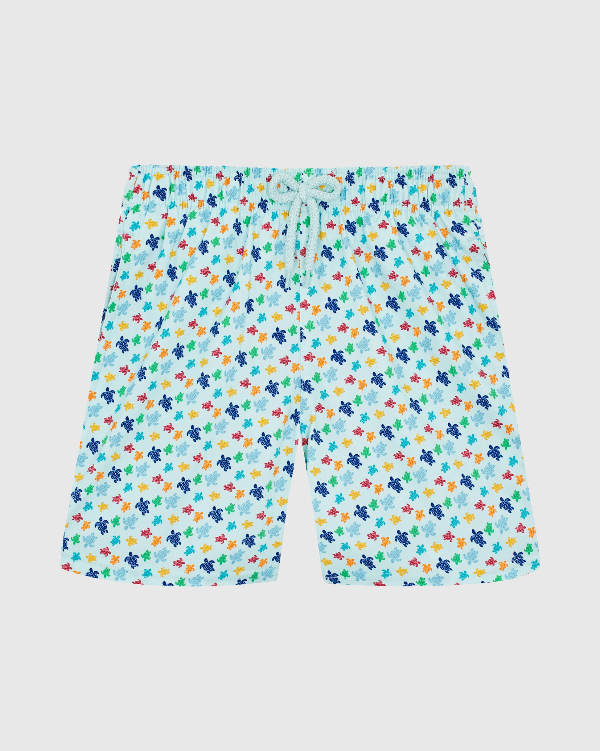 Vilebrequin Boys Boys Stretch Swim shorts Micro Ronde Des Tortues Rainbow - Blue Pacific