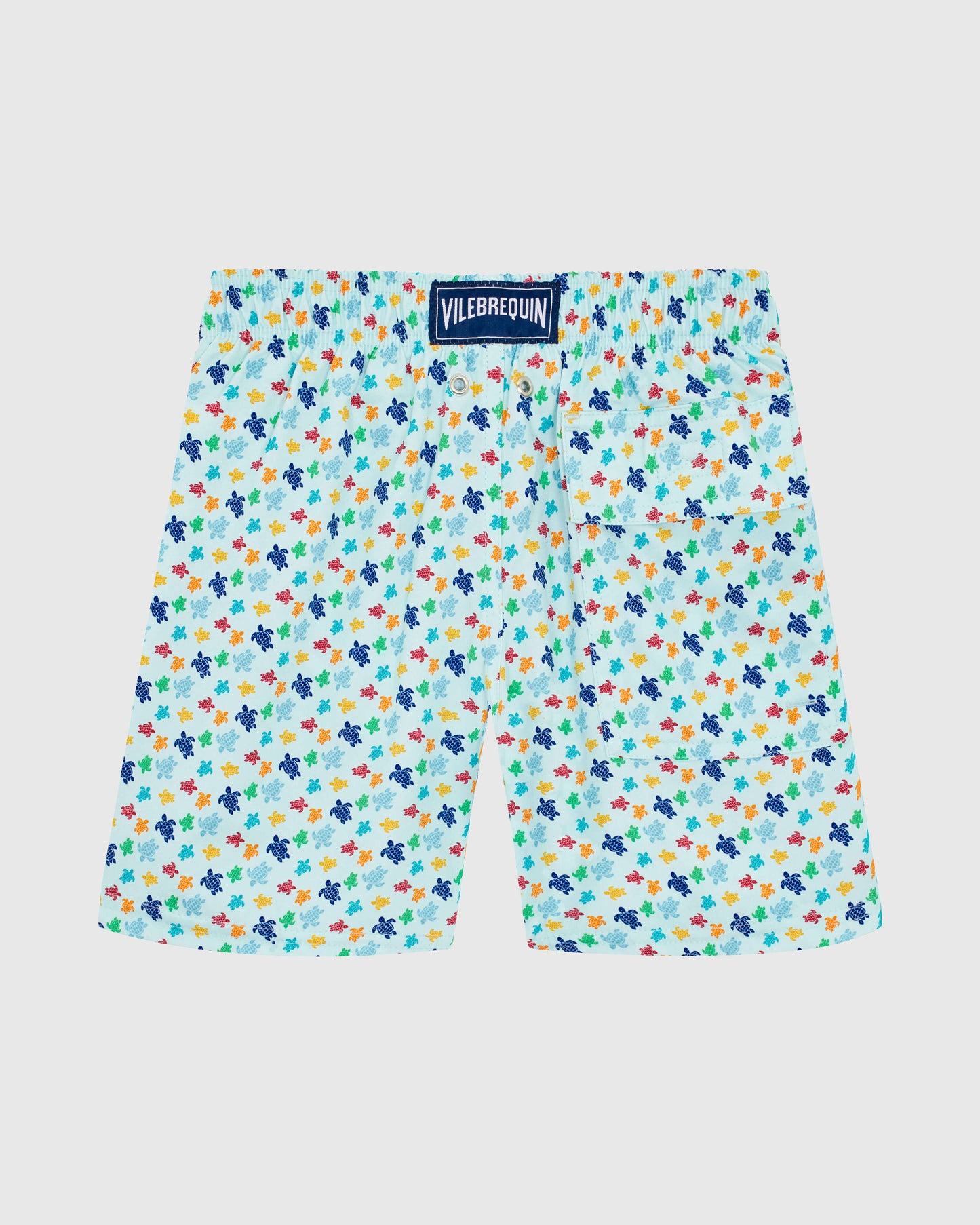 Vilebrequin Boys Boys Stretch Swim shorts Micro Ronde Des Tortues Rainbow - Blue Pacific