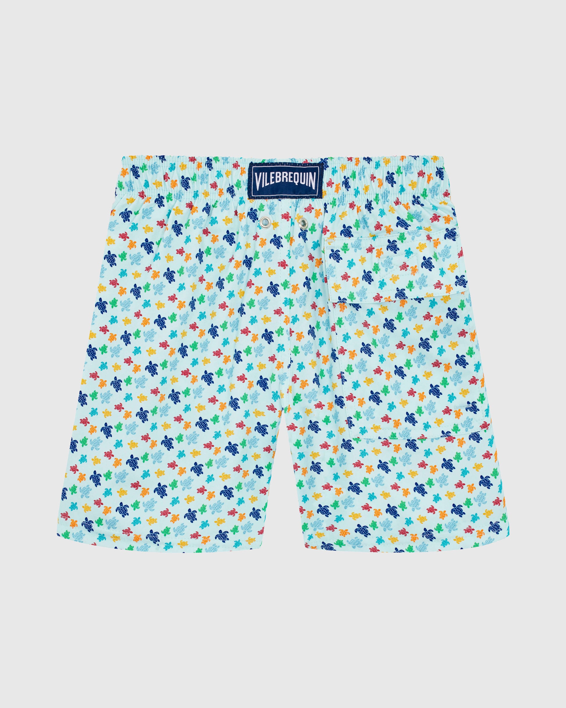 Vilebrequin Boys Boys Stretch Swim shorts Micro Ronde Des Tortues Rainbow - Blue Pacific