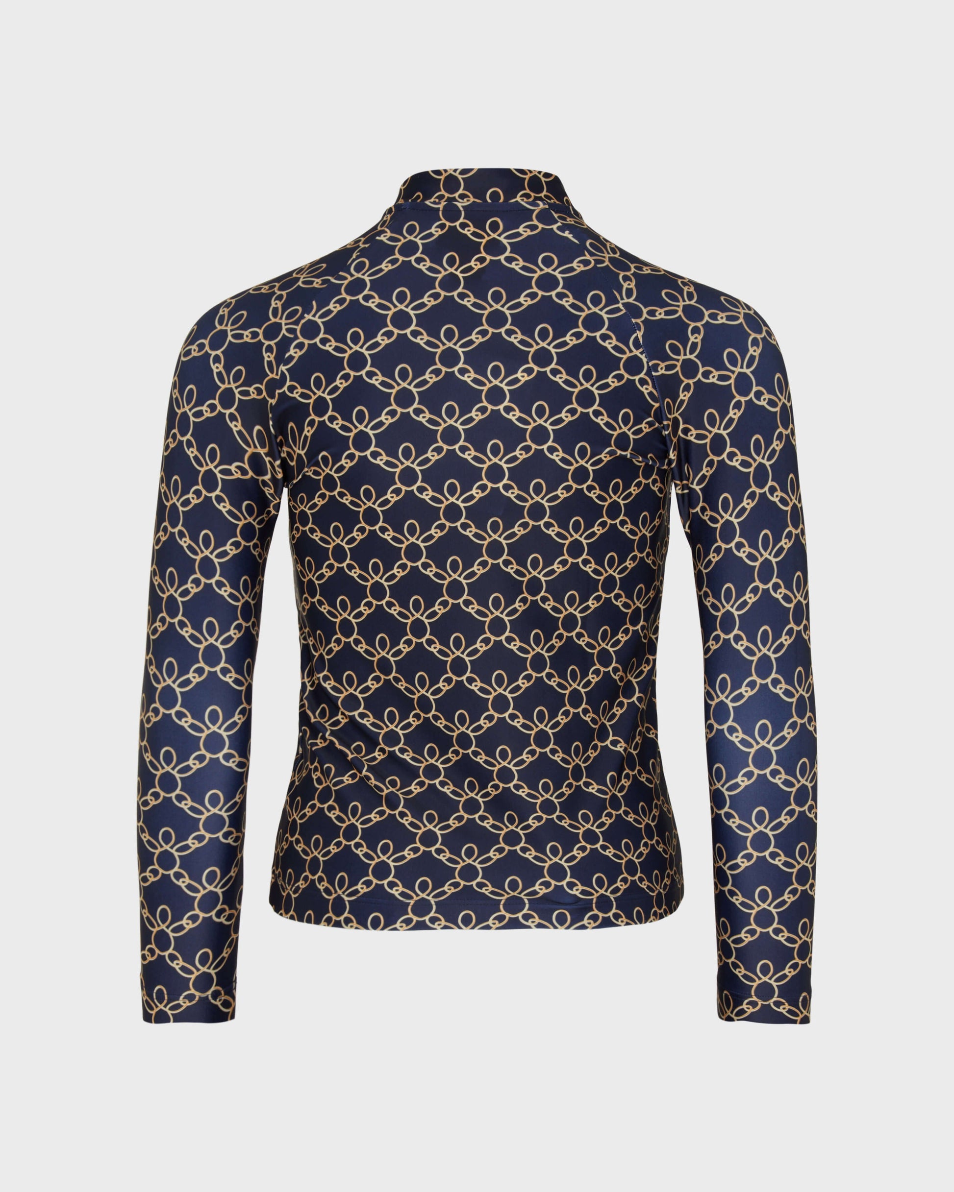 Vilebrequin Boys Boys Zipped Long Sleeves Rashguard Turtles Chain - Blue Navy
