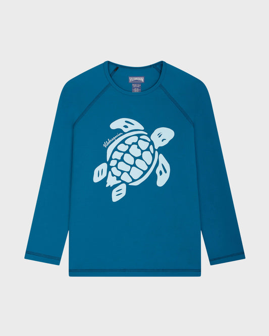 Vilebrequin Boys Boys Long Sleeves Rashguard Solid - Blue Peacock