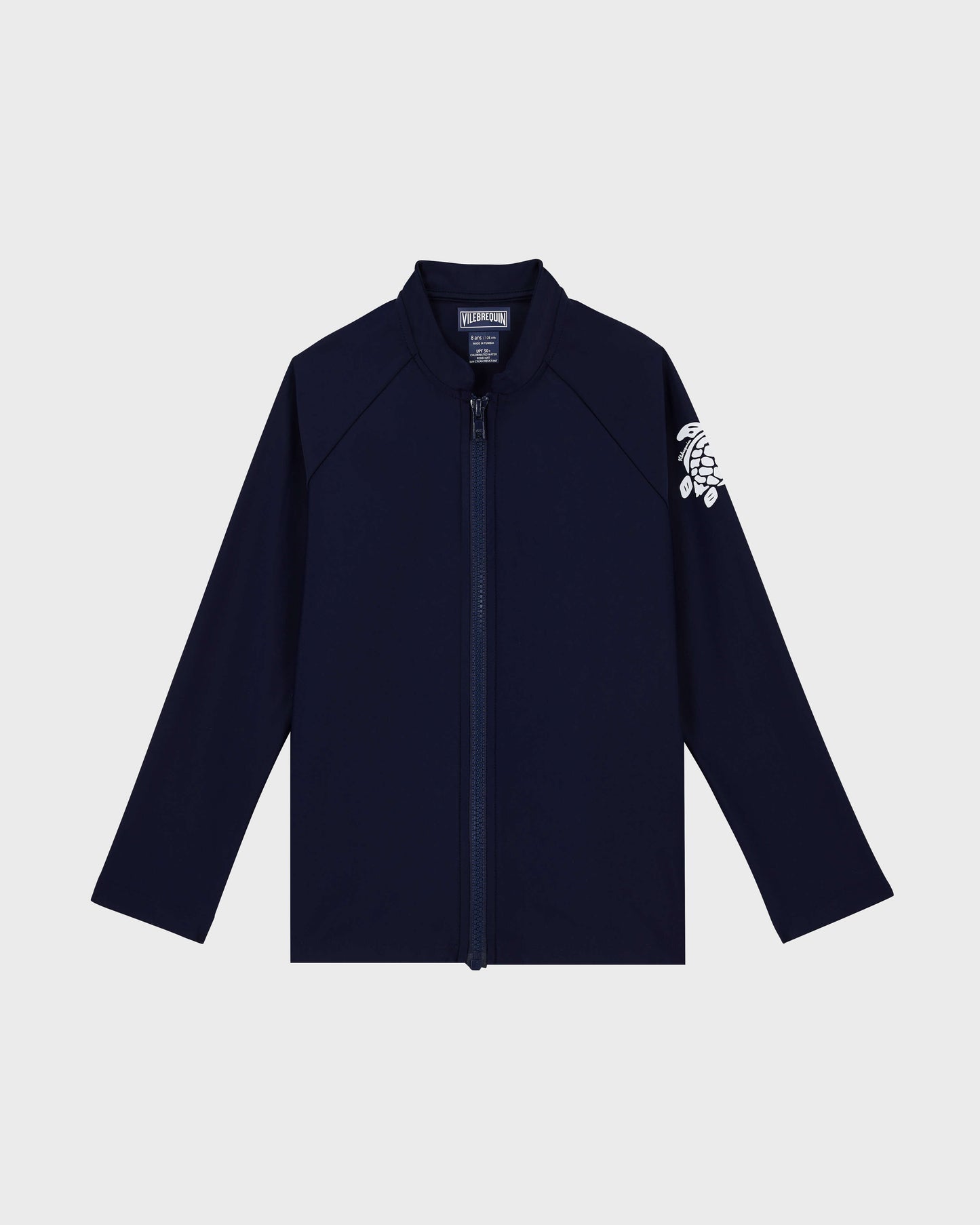 Vilebrequin Boys Kids Zipper Long Sleeves Rashguard Solid - Blue Navy