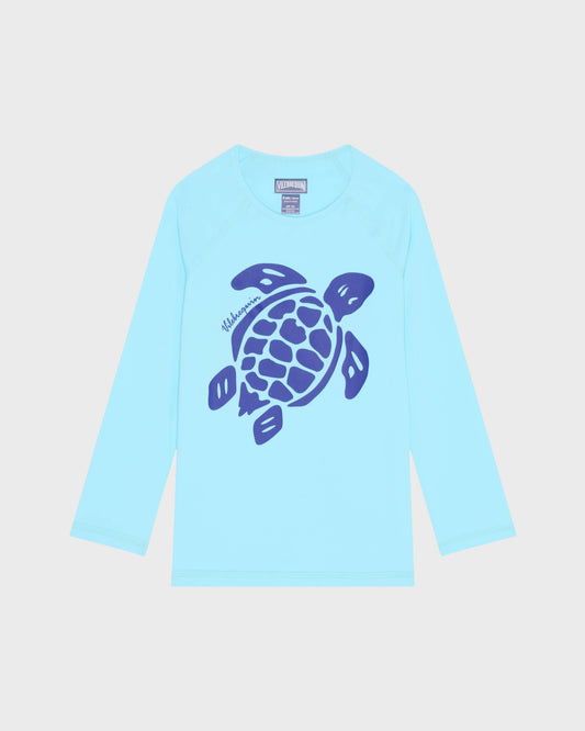 Vilebrequin Boys Boys Long sleeves Rashguard Turtle - Blue Oxygene