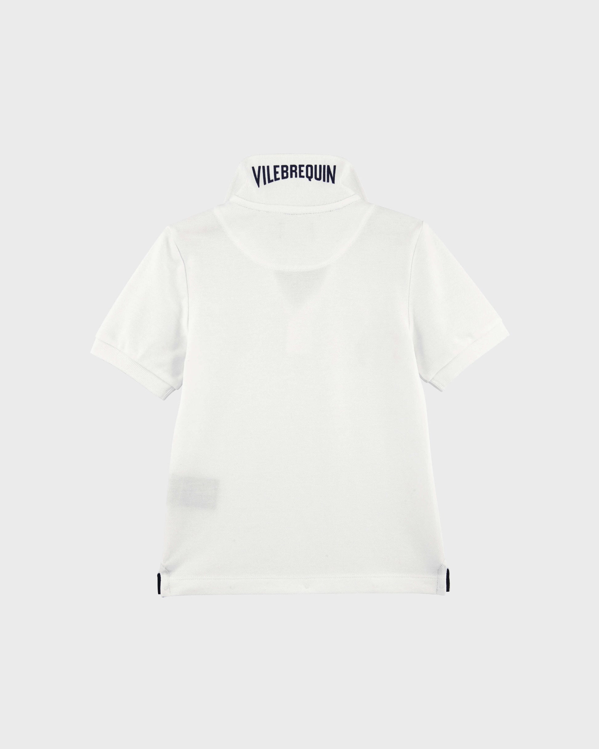 Vilebrequin Boys Cotton Pique Boys Polo Shirt Solid - White Boys Polo Shirt