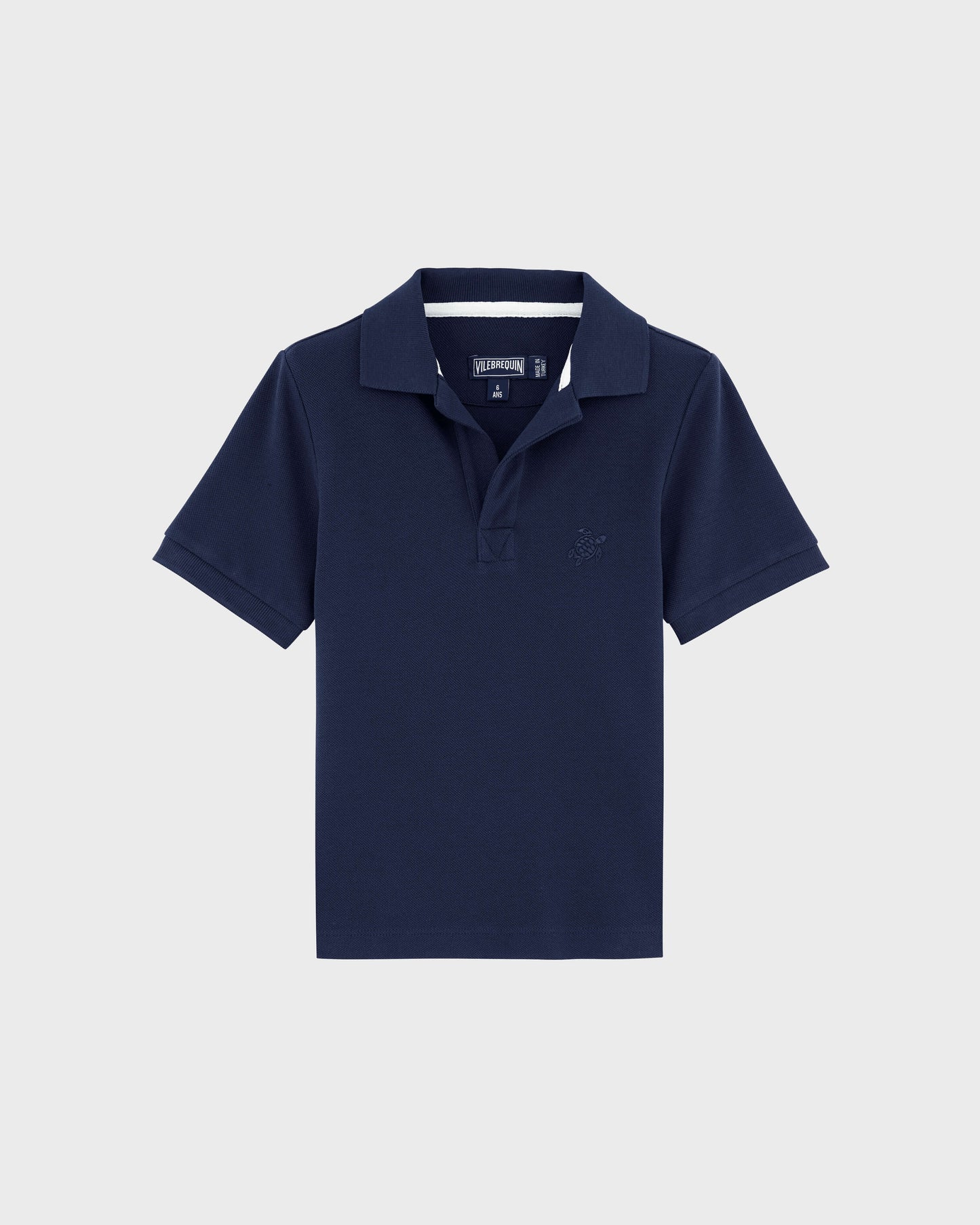 Vilebrequin Boys Cotton Pique Boys Polo Shirt Solid - Blue Navy Boys Polo Shirt