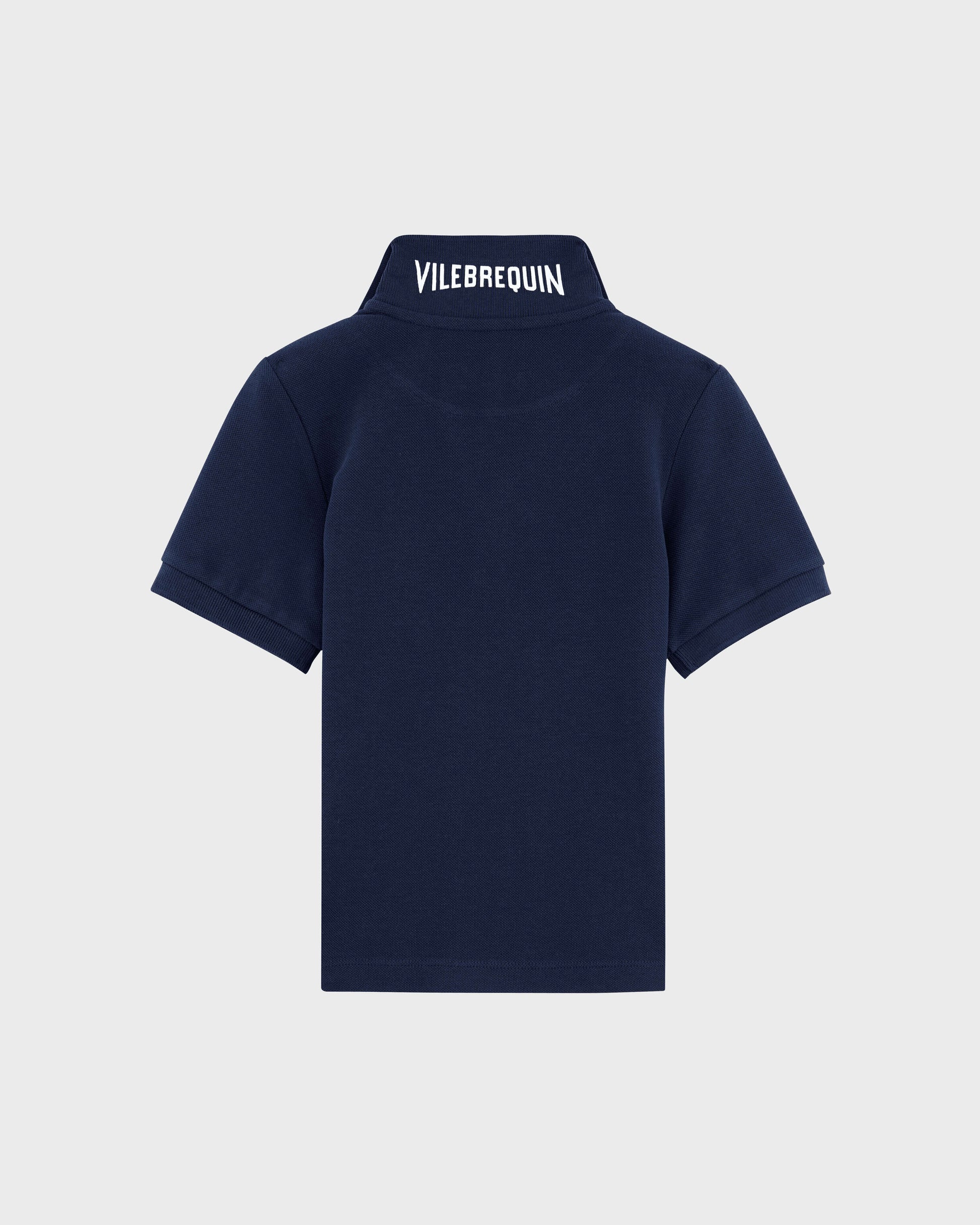 Vilebrequin Boys Cotton Pique Boys Polo Shirt Solid - Blue Navy Boys Polo Shirt