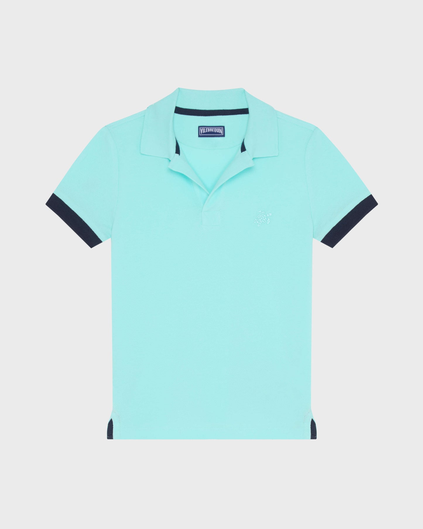 Vilebrequin Boys Boys Organic Cotton Polo Solid - Blue Oxygene