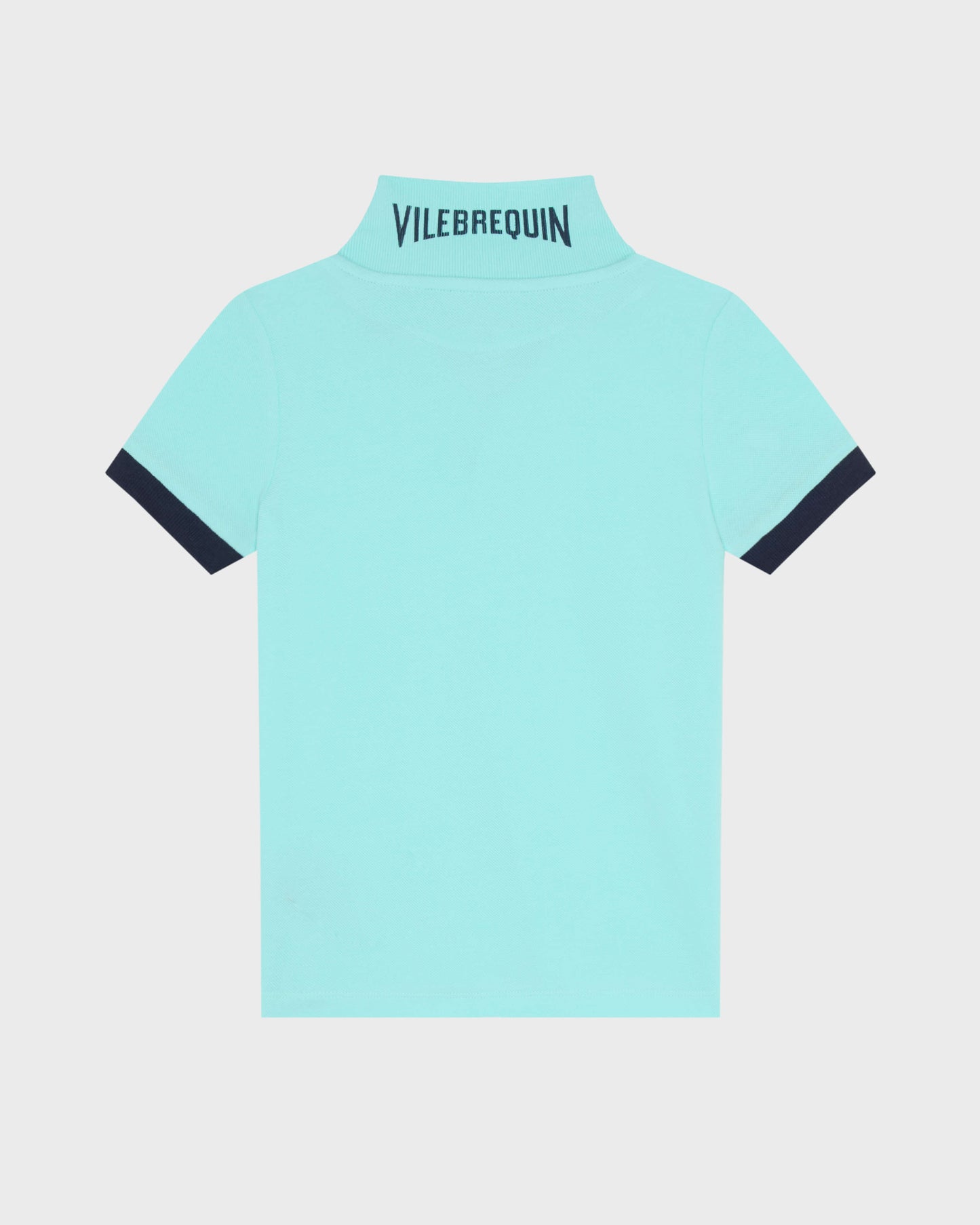 Vilebrequin Boys Boys Organic Cotton Polo Solid - Blue Oxygene