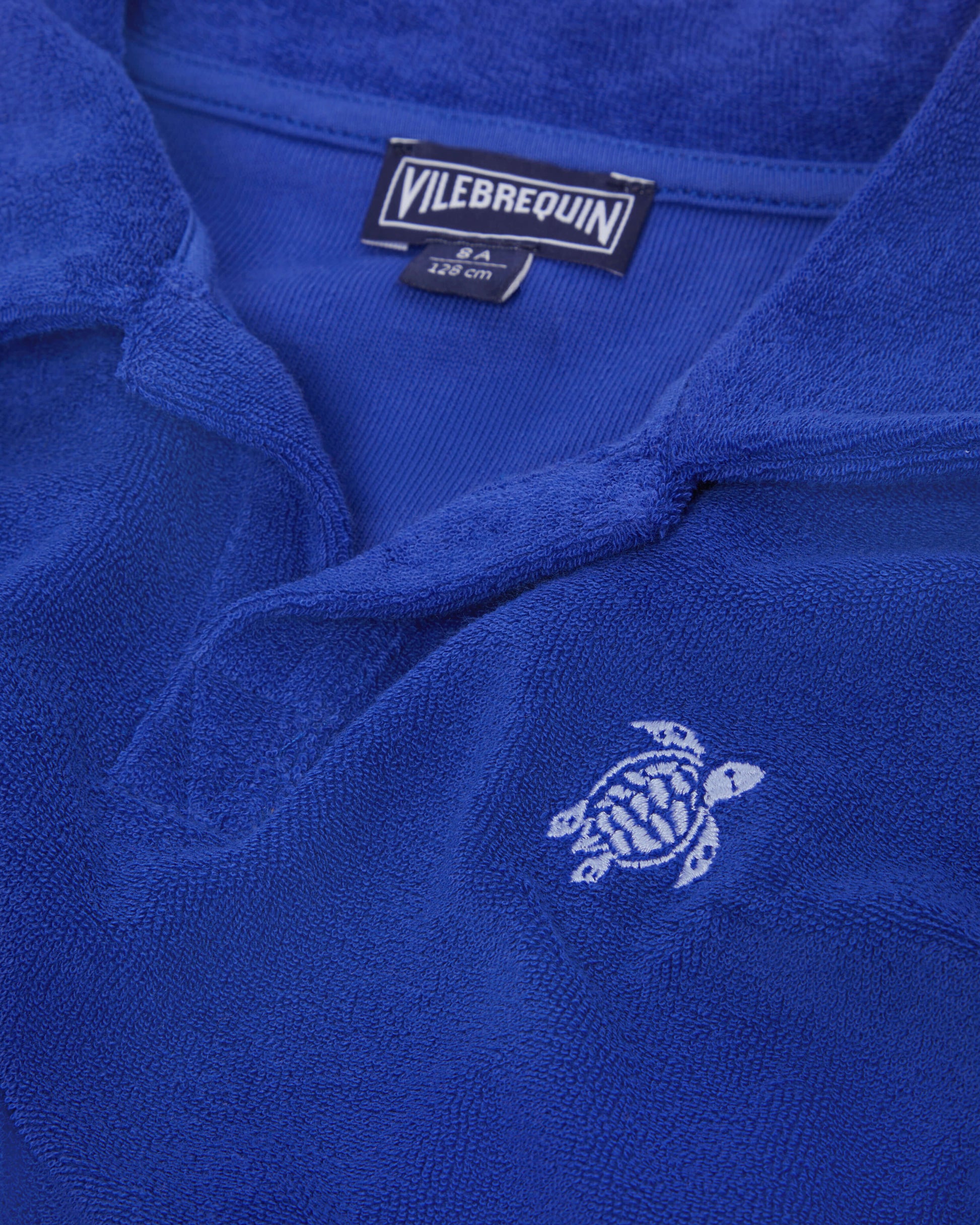 Vilebrequin Boys Boys Terry Polo Embroidered Turtle - Blue Marrakech