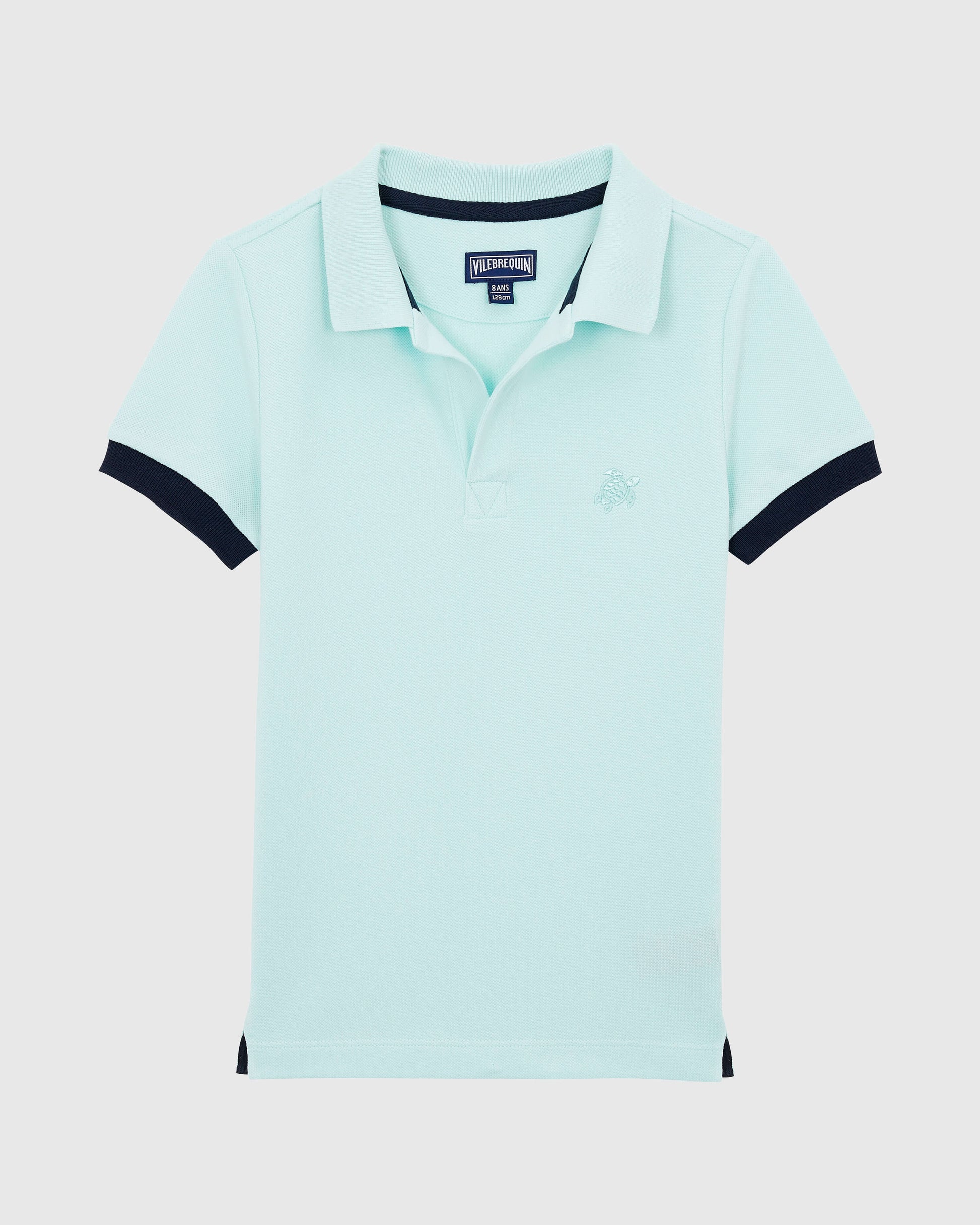 Vilebrequin Boys Boys Organic Cotton Polo Solid - Blue Pacific