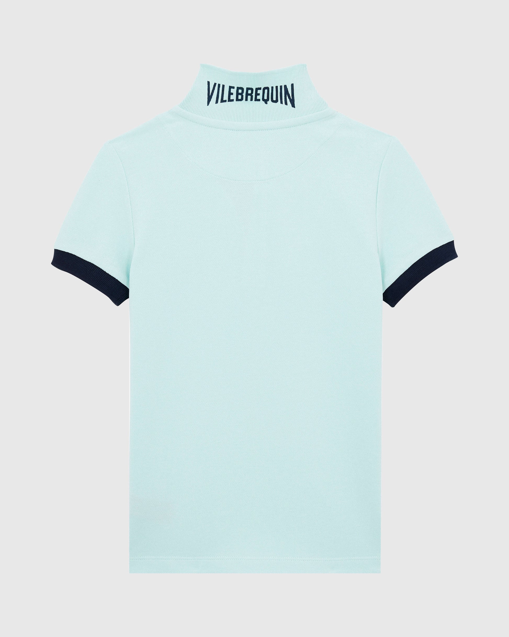 Vilebrequin Boys Boys Organic Cotton Polo Solid - Blue Pacific