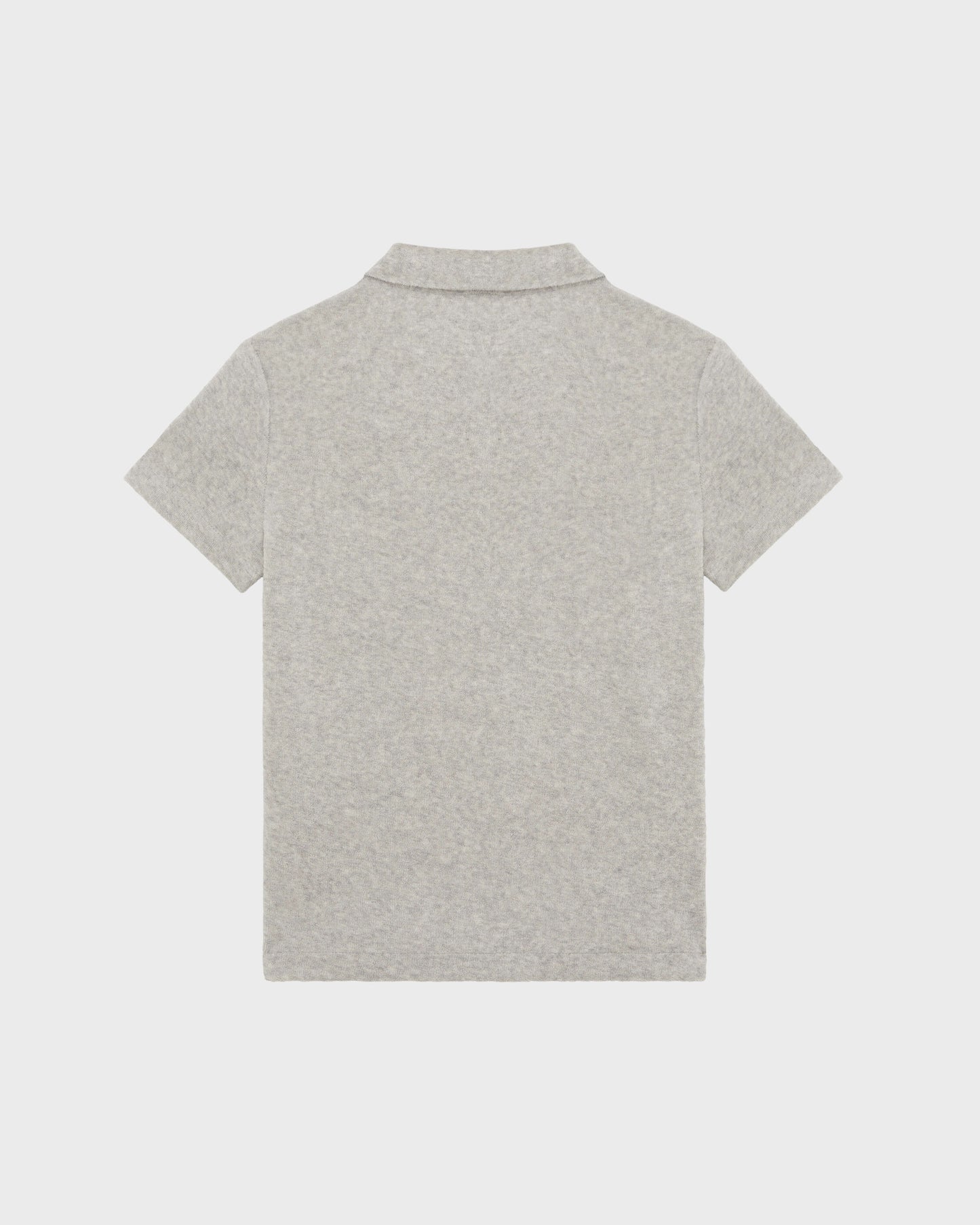 Vilebrequin Boys Boys Terry Polo Embroidered Turtle - Heather grey