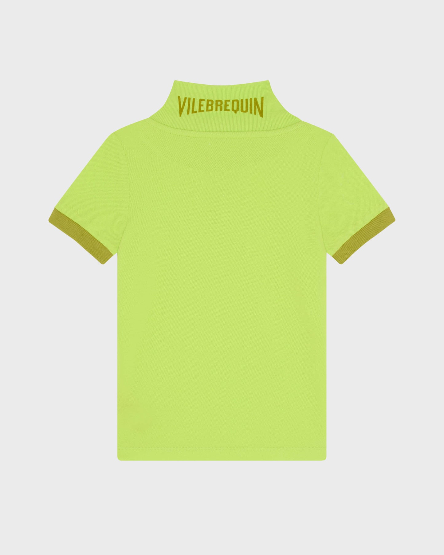 Vilebrequin Boys Boys Organic Cotton Polo Solid - Green Acide