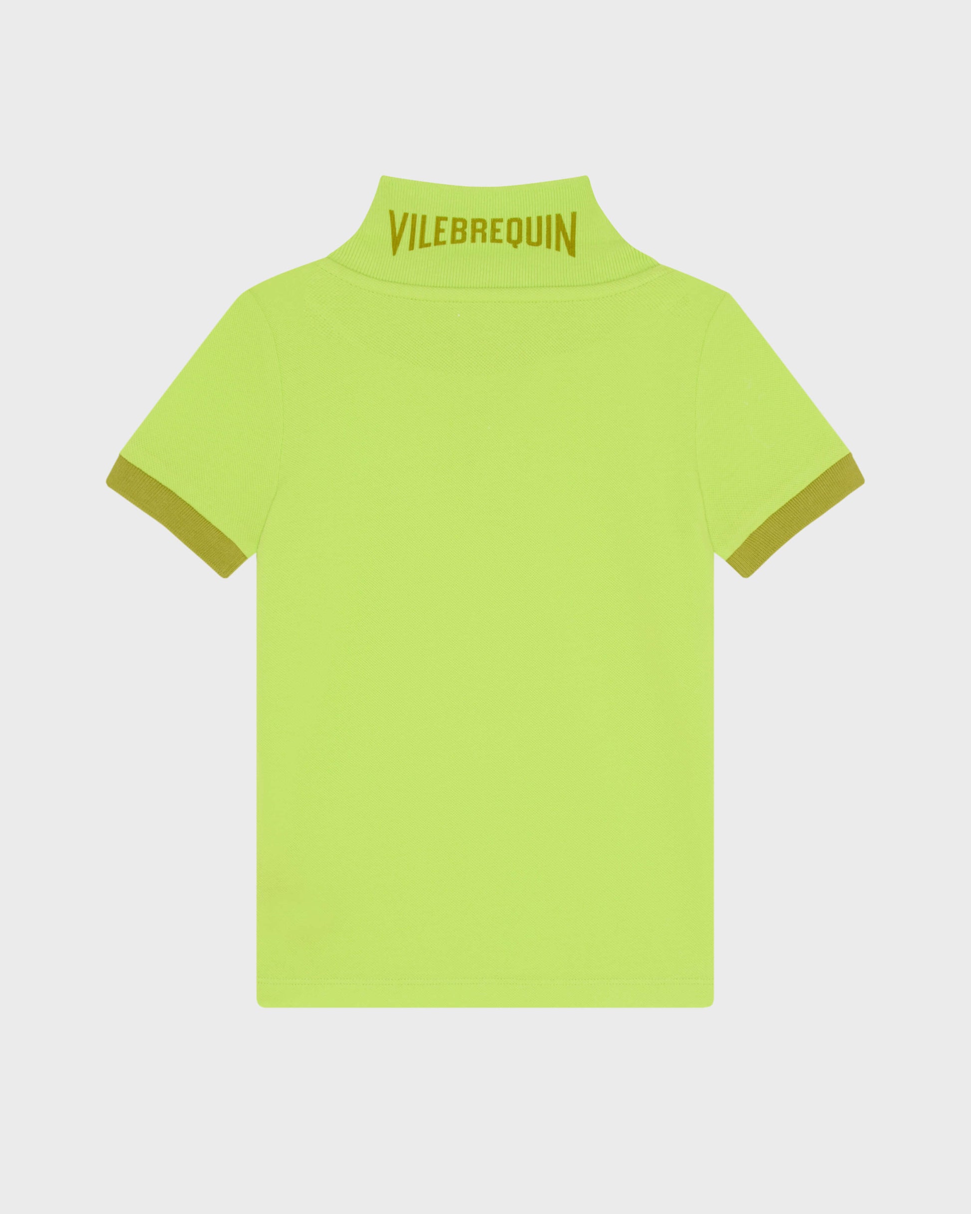 Vilebrequin Boys Boys Organic Cotton Polo Solid - Green Acide