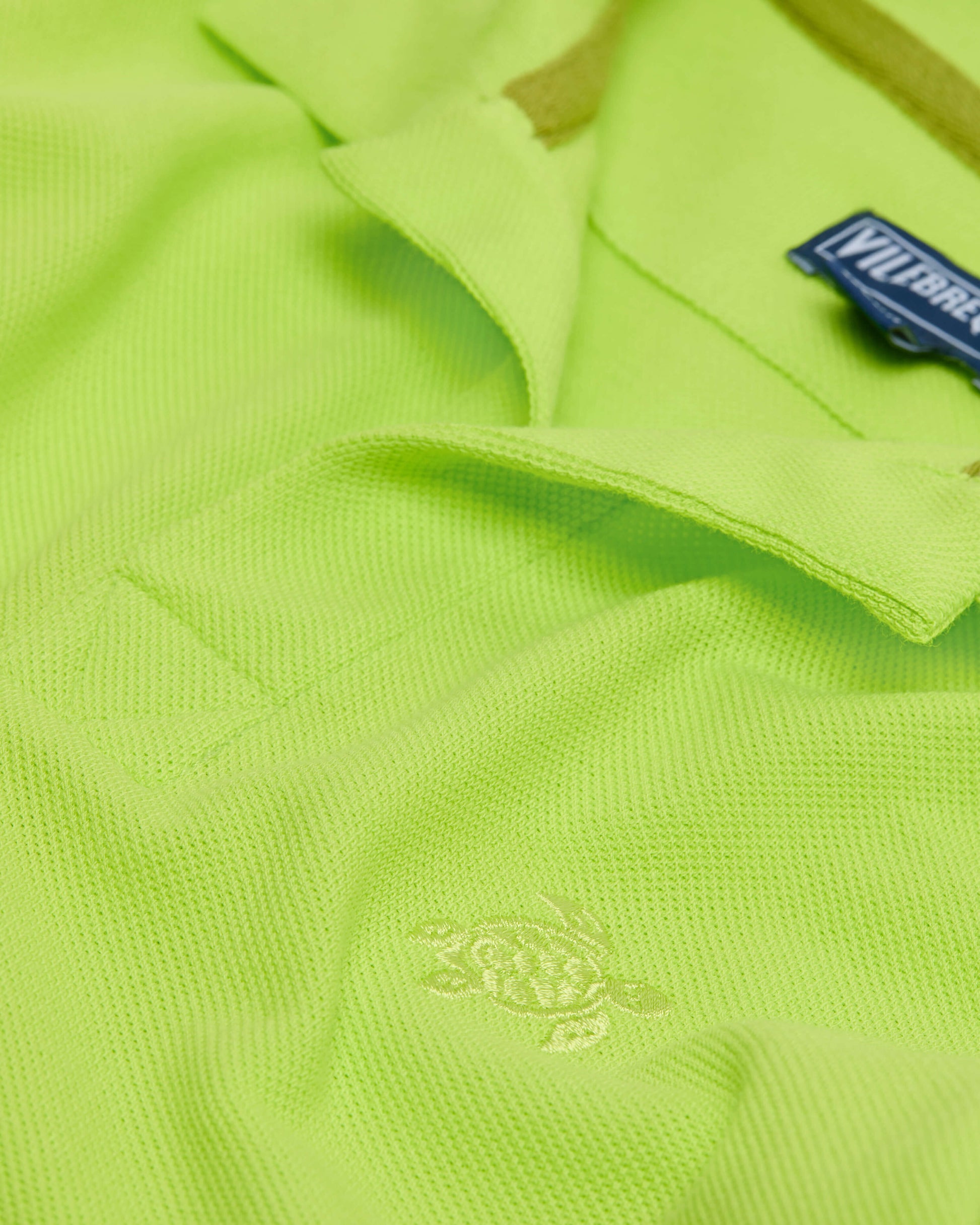 Vilebrequin Boys Boys Organic Cotton Polo Solid - Green Acide
