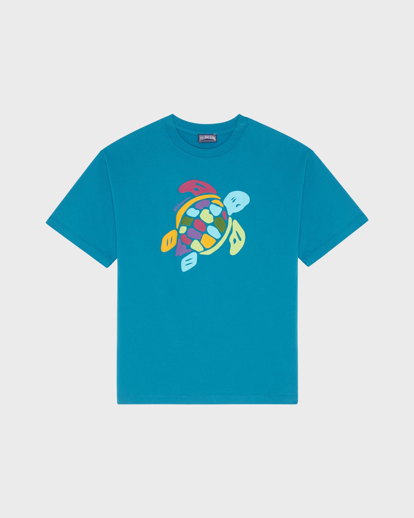 Vilebrequin Boys Boys Organic Cotton Oversize T-shirt Big Turtle - Blue Coin coin
