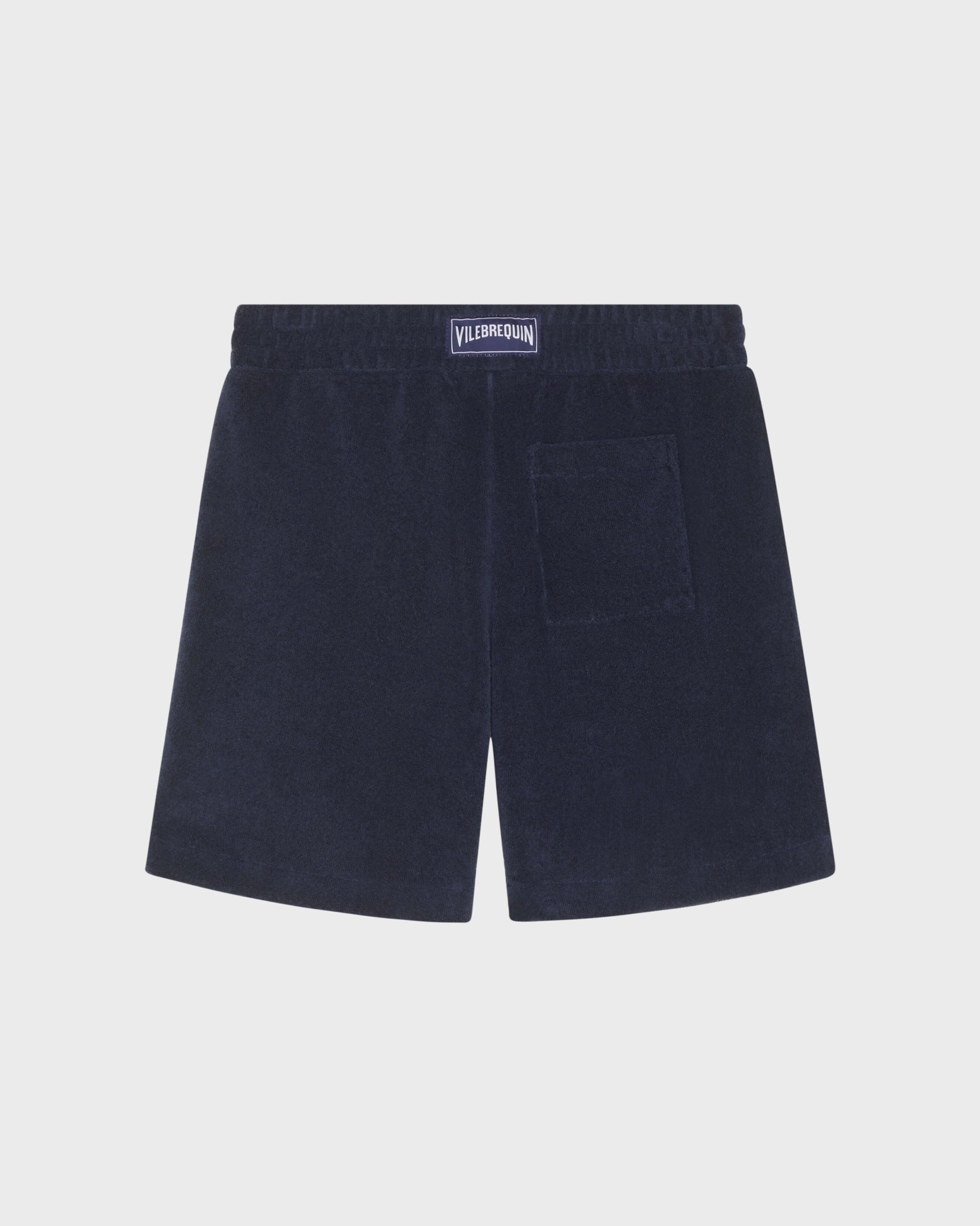 Vilebrequin Boys Boys Terry Bermuda Shorts Embroidered Turtle - Blue Navy