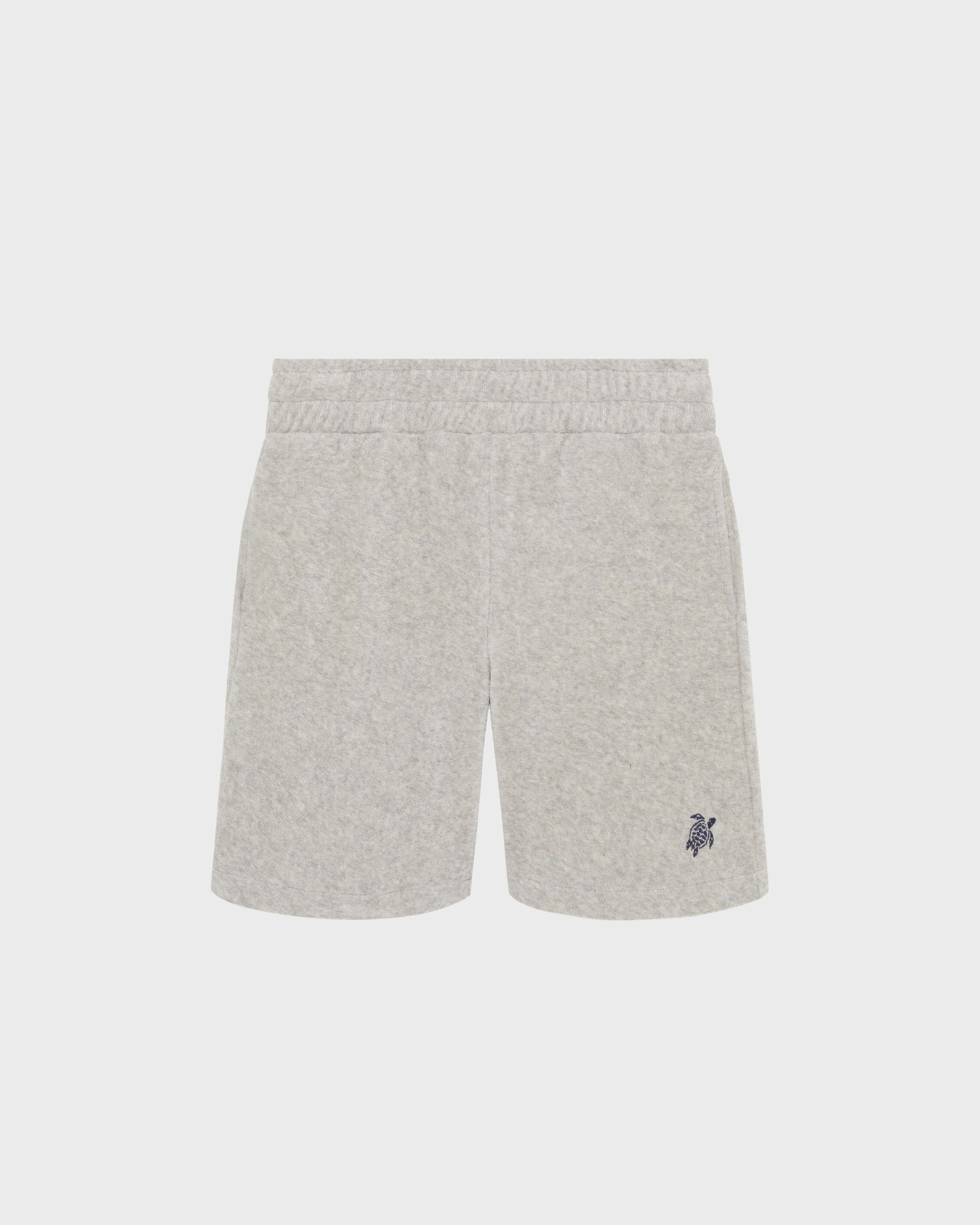 Vilebrequin Boys Boys Terry Bermuda Shorts Embroidered Turtle - Heather grey