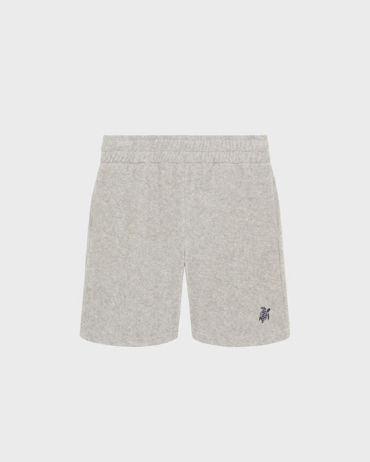 Vilebrequin Boys Boys Terry Bermuda Shorts Embroidered Turtle - Heather grey