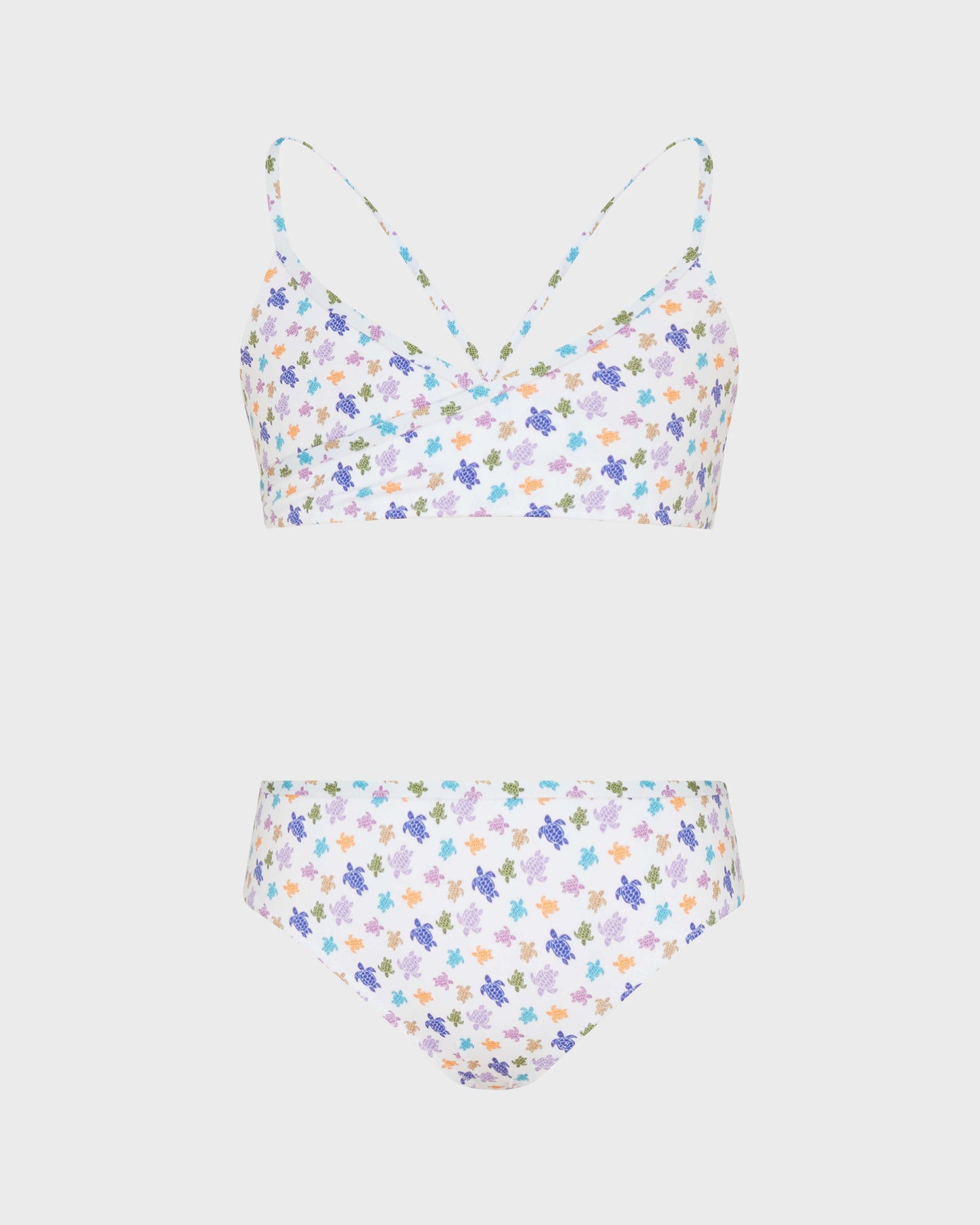 Vilebrequin Girls Girls Two pieces Swimsuit Micro Ronde des Tortues - White