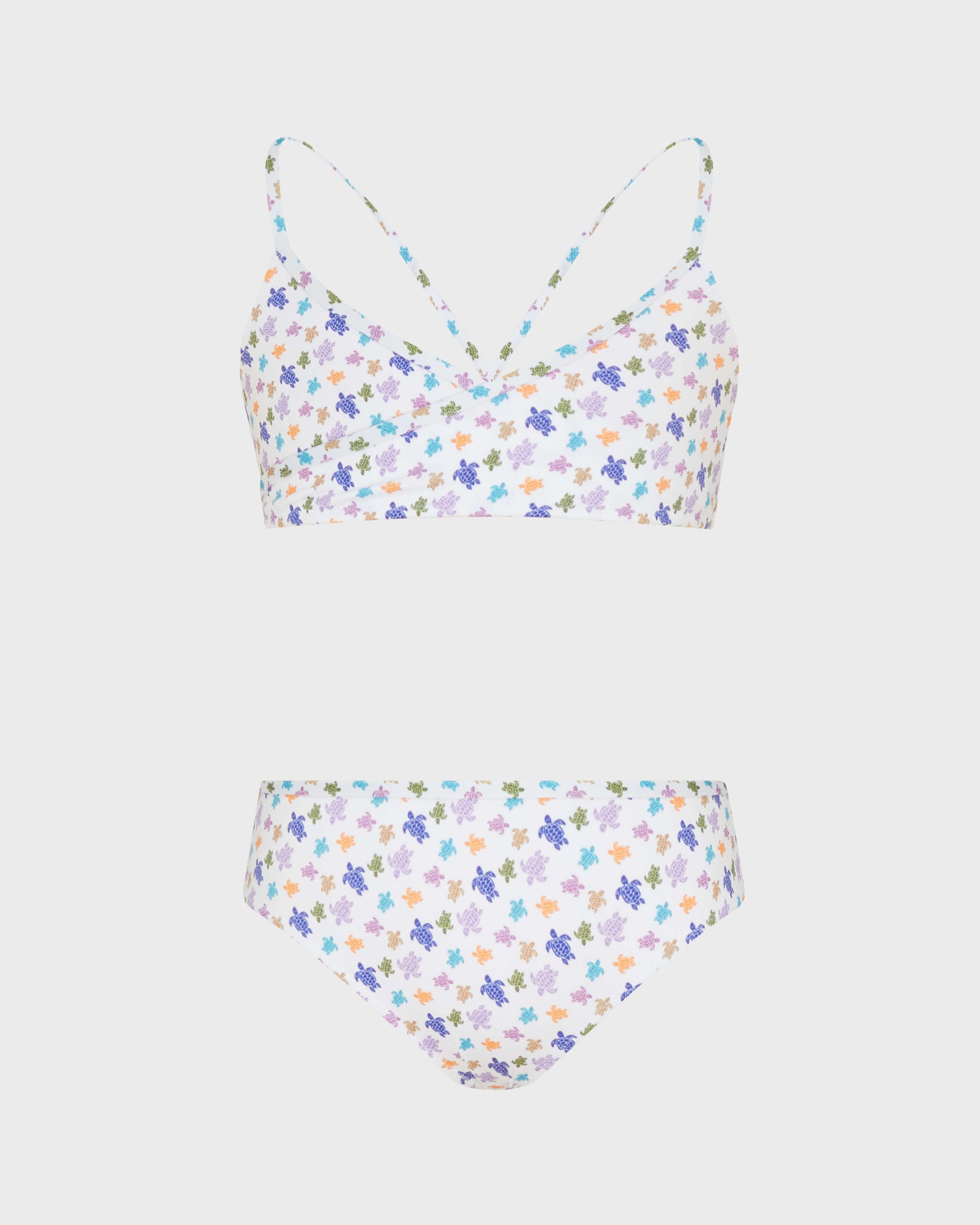 Vilebrequin Girls Girls Two pieces Swimsuit Micro Ronde des Tortues - White