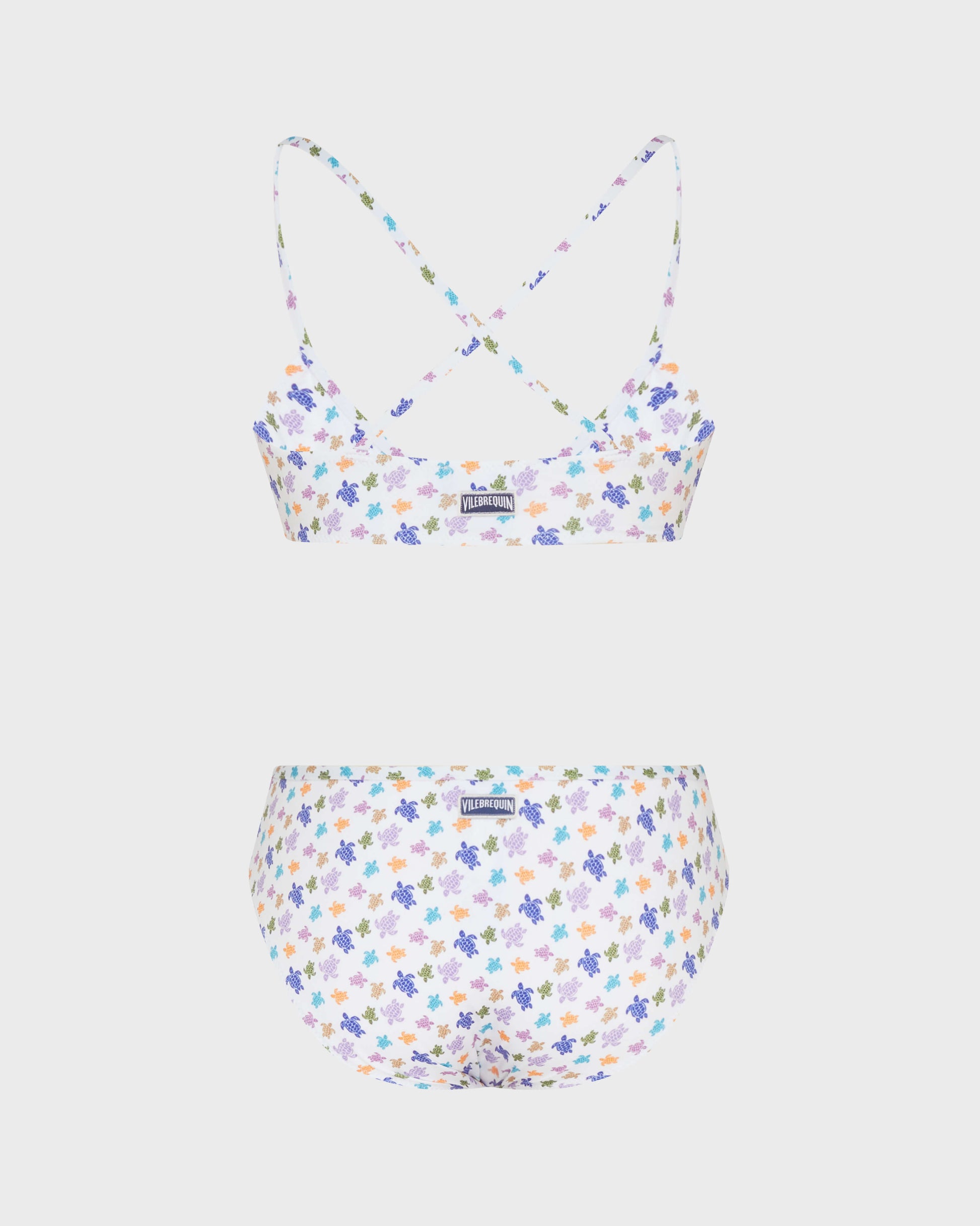Vilebrequin Girls Girls Two pieces Swimsuit Micro Ronde des Tortues - White