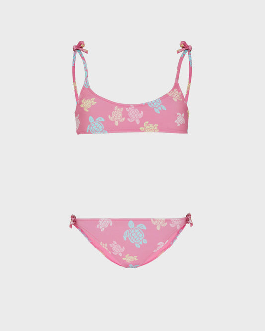 Vilebrequin Girls Girls Two-pieces Swimsuit Tortues Multicolores - Pink Boudoir