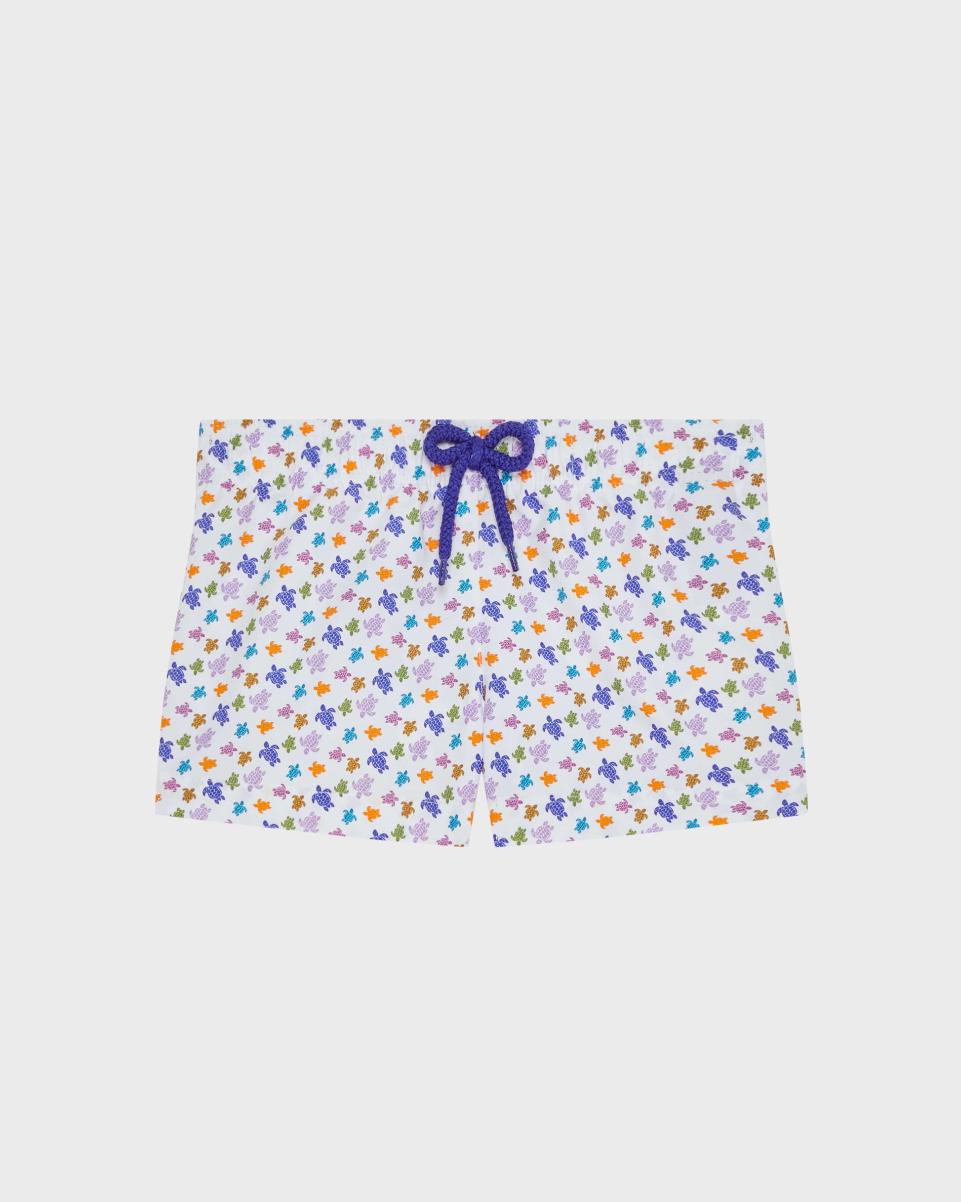 Vilebrequin Girls Girls Swim Trunks Micro Ronde des Tortues - White