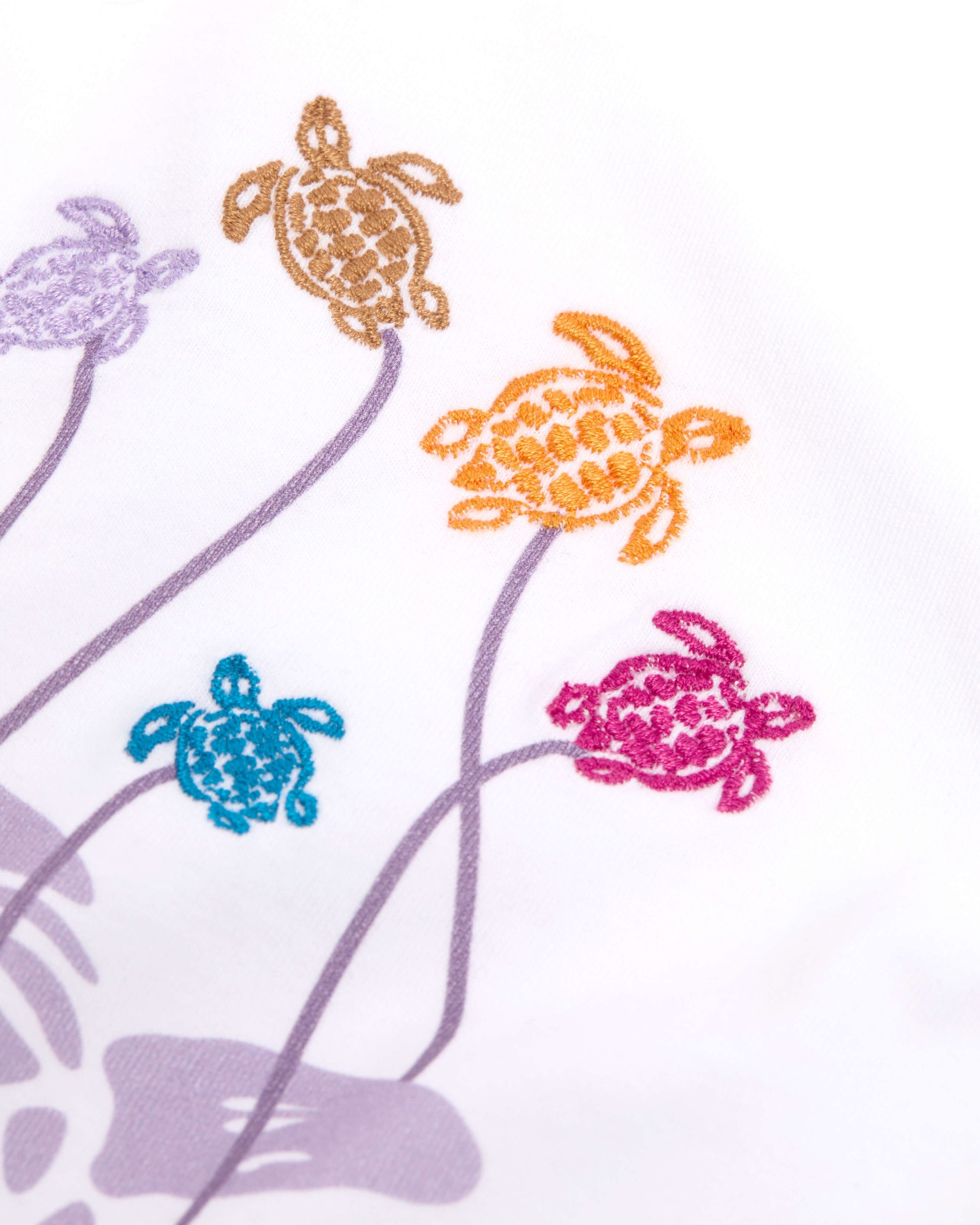 Vilebrequin Girls Girls Organic Cotton Tank Top Mini Turtle - White