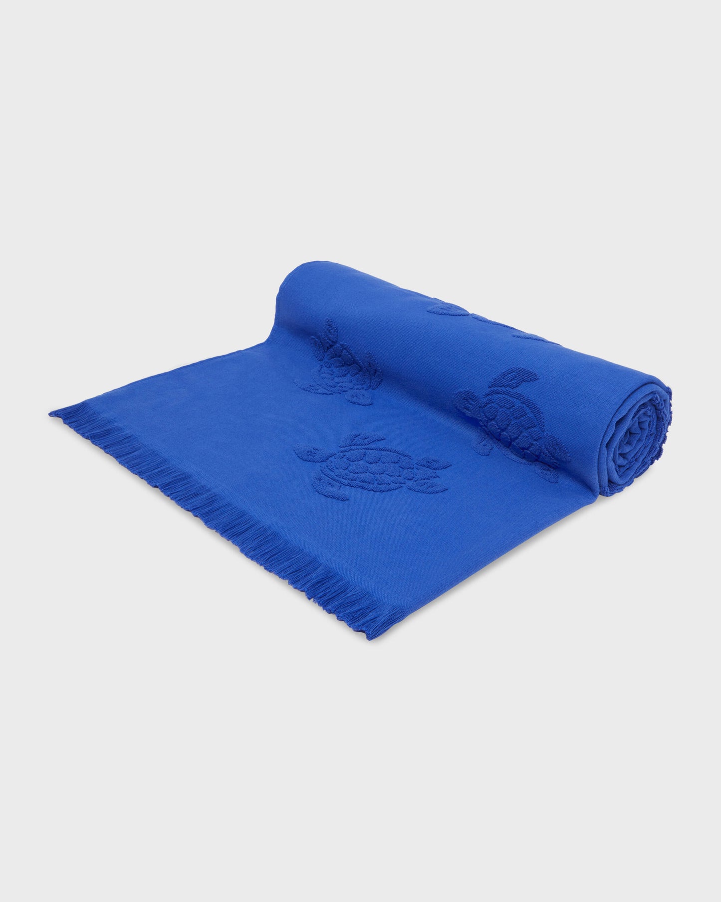 Vilebrequin Accessories Beach Fouta in Organic Cotton Turtles Jacquard | Beach Towel Vilebrequin STHU1201