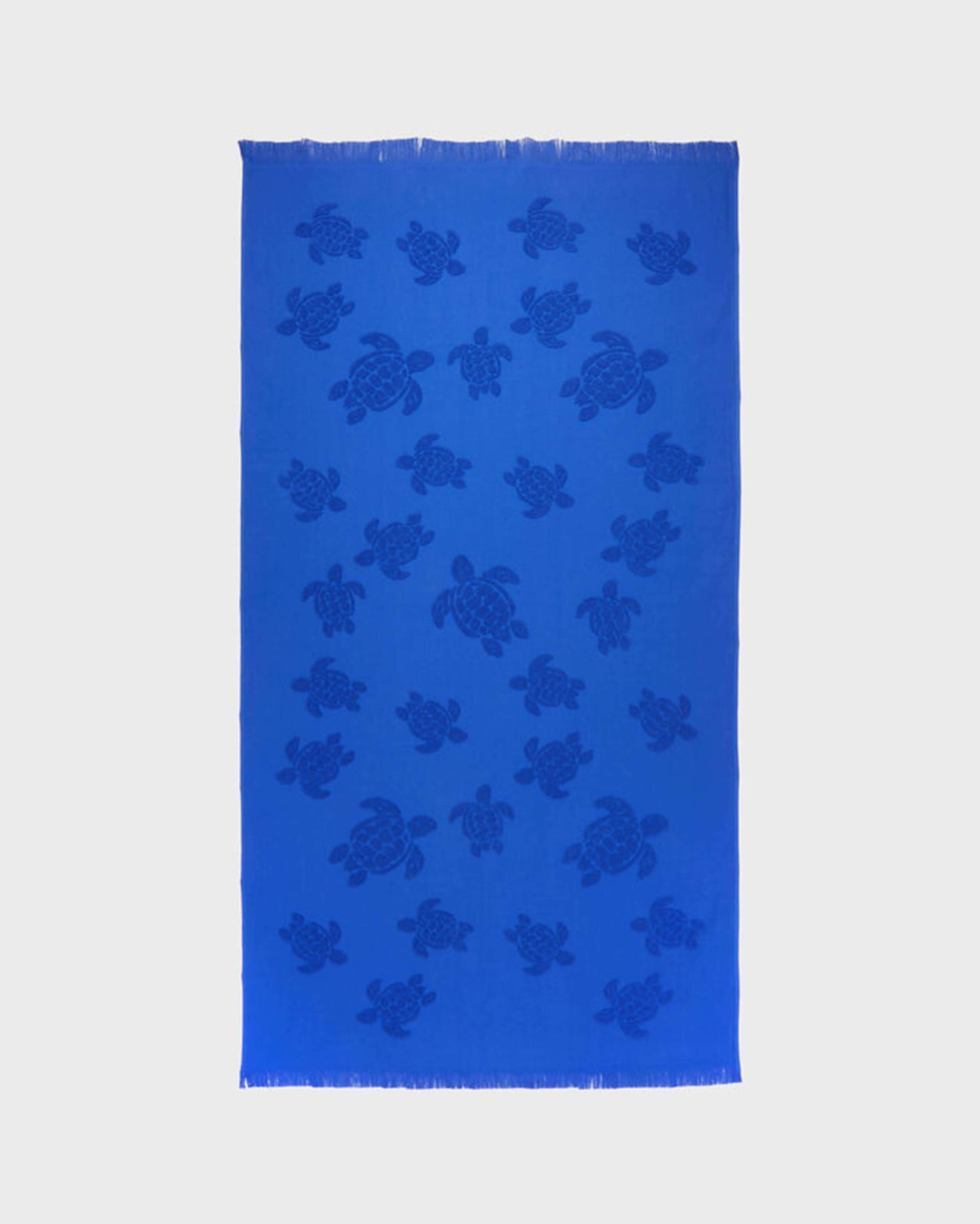 Vilebrequin Accessories Beach Fouta in Organic Cotton Turtles Jacquard | Beach Towel Vilebrequin STHU1201