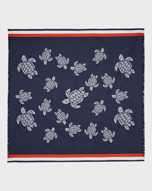 Vilebrequin Accessories Big Towel Ronde des Tortues - Blue Navy