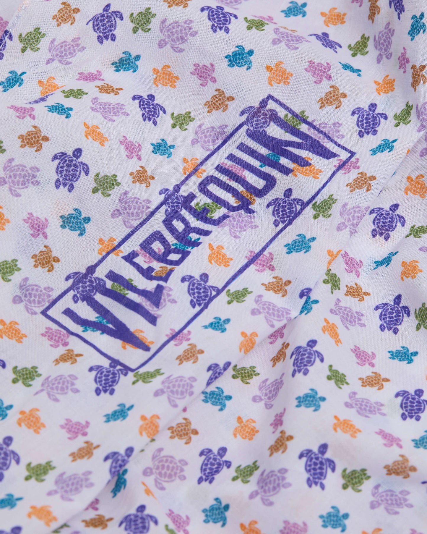 Vilebrequin Accessories Cotton voile Pareo Micro Ronde des Tortues - White