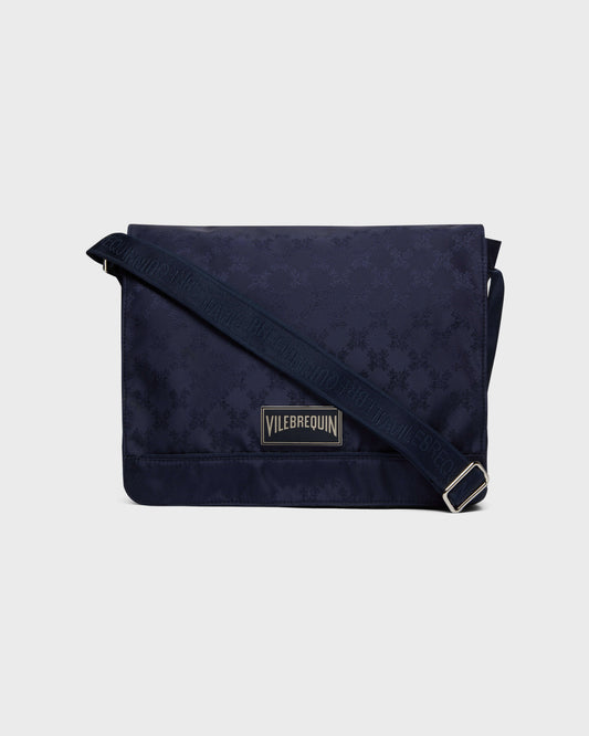 Vilebrequin Accessories Messenger Bag Turtle Dance Jacquard - Blue Navy