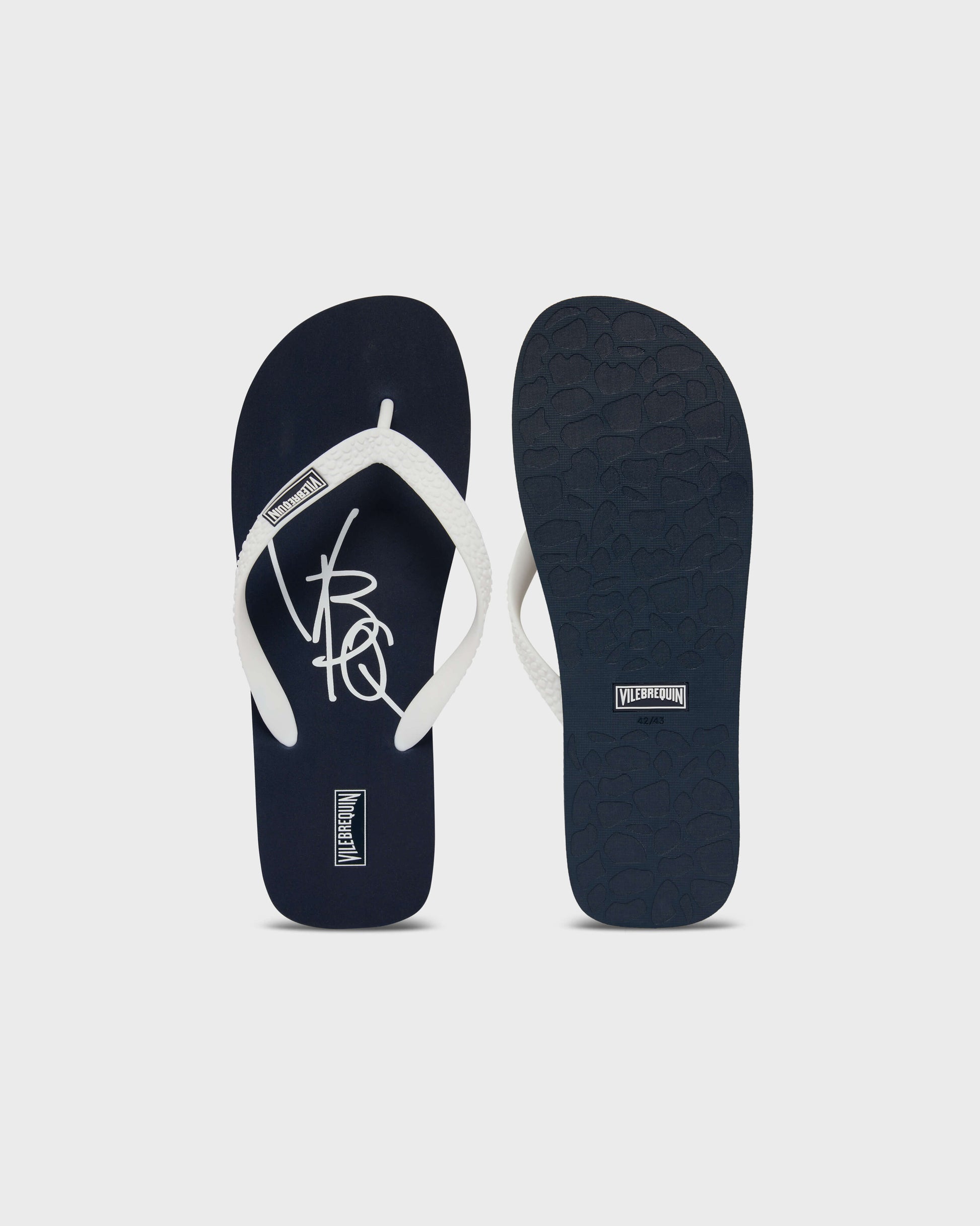 Vilebrequin Accessories Flip Flops VBQ Line - Blue Navy